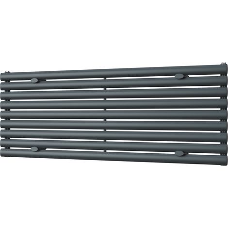 Omeara Axis - Anthracite Horizontal Radiator H522mm x W1400mm Single Panel (1/3)
