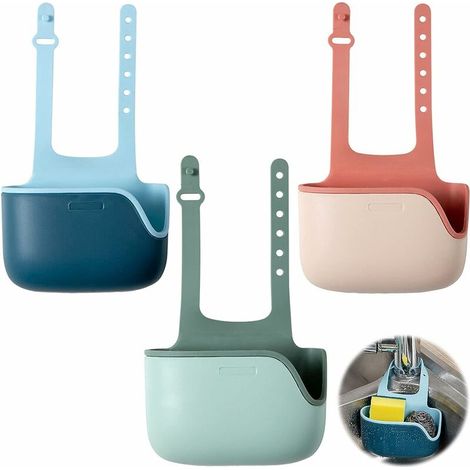 Porte Éponge Égouttoir Panier Suspendu 3pcs Porte Éponge pour ÉVier de Cuisine Porte Éponge Porte ÉVier Panier Éponge Support Évier Panier Évier Rack Porte-éponge Ustensiles de Cuisine Suppor (1/5)