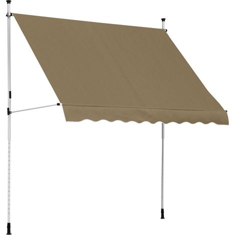 Trendline Balkonmarkise 2,5 x 1,3 m beige Klemmmarkise