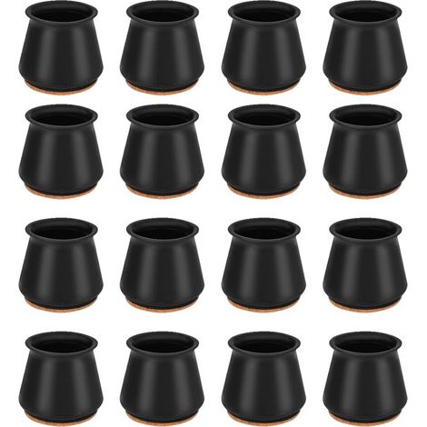 ERQVHQV Protection Pied de Chaise, 16 Pcs Couvre-Jambes de Chaise en Silicone Chaise Casquettes Pieds, Protège-Jambes de Bureau et de Chaise, Bouchon Rond de Pied de Chaise pour 25-30MM Rond de Jambes (1/5)