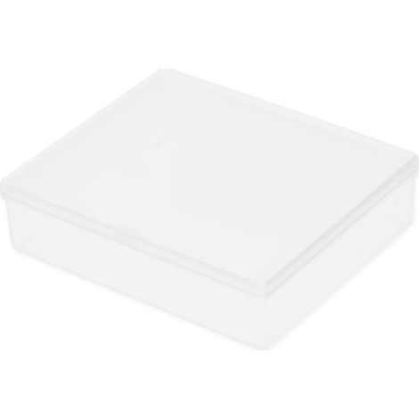Boîte de rangement rectangulaire transparente avec couvercle, boîte en plastique transparent PP,1008225mm (1/5)