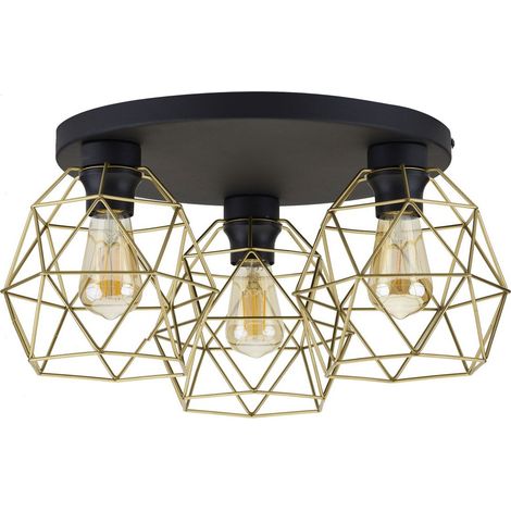 Plafonnier Galaxy noir/or 3458 TK Lighting
