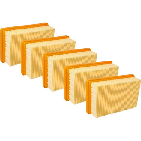 vhbw set 5x filtro a pieghe piatte compatibile con Kärcher WD5 P, WD5 P Premium, WD5 Premium aspirapolvere - Elemento filtrante