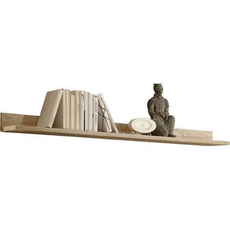 Wandregal SHOW – 157 cm – Farbe helles Eichenholz – MDF und Spanplatten – Modernes Design