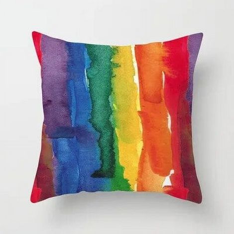 Taie D'oreiller Coton Linen Motif Géométrique Abstrait Usage Intérieur Extérieur 40x40 cm (1/5)