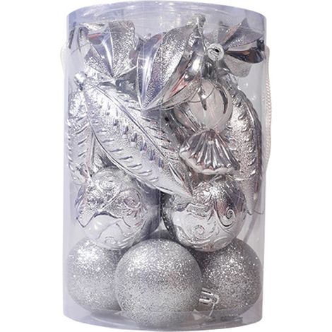 Boules de Noël décoratives pour sapin - Boules de Noël décorées de paillettes (1/5)