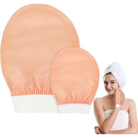 Gant Exfoliant - Naturelle - 2 PCS - Élimine les cellules mortes - Doux et durable - Pour peaux sensibles (1/4)