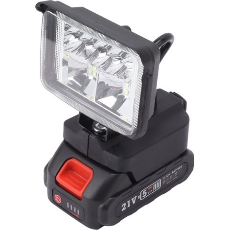 Superhelle LED-Arbeitsleuchte mit großem Abstrahlwinkel, MT-Anschluss, drehbarem Lampenkopf, 1500 mAh Akku, EU-Stecker, 100–240 V, 7,6 cm (3 Zoll) (1/5)