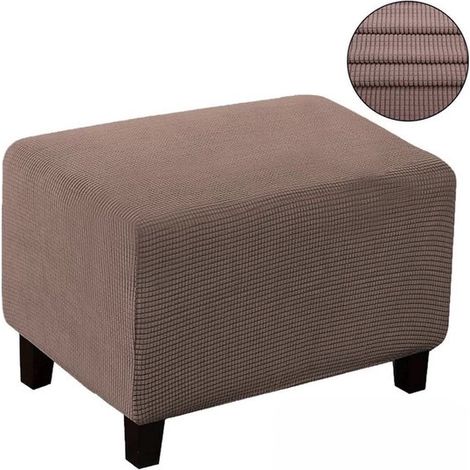 Coprisgabello quadrato, coprisgabello elasticizzato, lavabile, copripouf universale super morbido con base elastica, antiscivolo, rivestimento jacquard, G (1/5)