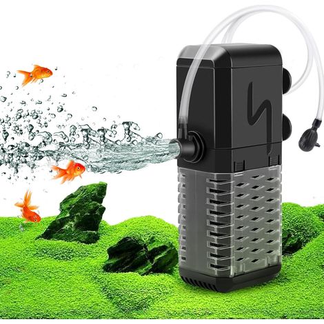 Filtre d'aquarium réglable 600 L/h, pompe ultrasonique silencieuse pour aquariums jusqu'à 200 L (6 W) - AquaForge (1/5)