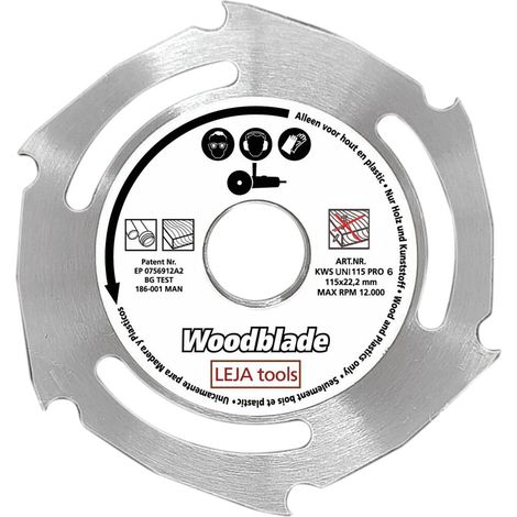 Disque de coupe bois Leja Tools kwsuni115pro6 115 mm anti-rebond (1/2)