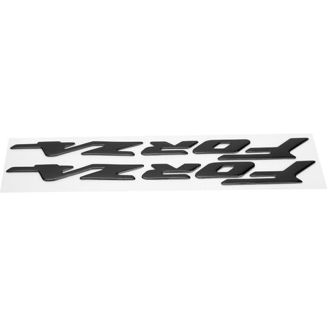Paire d'autocollants emblèmes 3D pour carrosserie de moto Honda FORZA 300 125 250 (noir) (1/5)