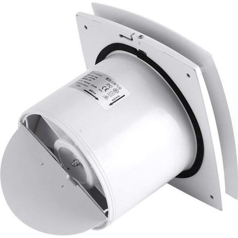 Ventilateur d'extraction Ventilateur Silencieux Extracteur d'air mural pour Salle de Bain cuisine Toilette Chambre Bureau en ABS à faible consommation d'énergie 22w blanc (1/4)