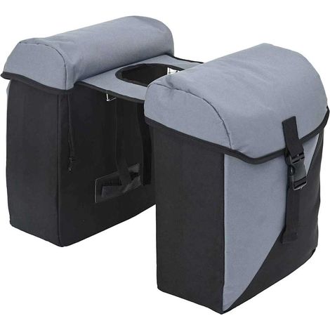 Fahrradtasche Grau und Schwarz 31,5 x 15,5 x 40 cm Polyester