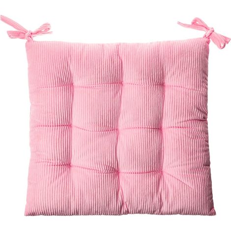 Coussin de chaise en velours côtelé avec dentelle, galette de chaise et coussin d'assise moelleux, pour salle à manger, bureau – Lavable en machine–DELKEVIC