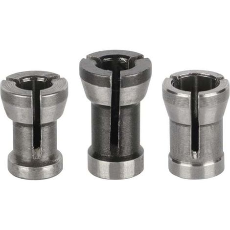 3-piece set including collet chuck head adapter and router bit chuck extension rod (1/2)