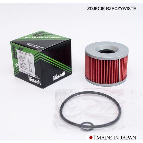 FILTRO DE ACEITE VESRAH HF401 (CON JUNTAS TÓRICAS) (FABRICADO EN JAPÓN)