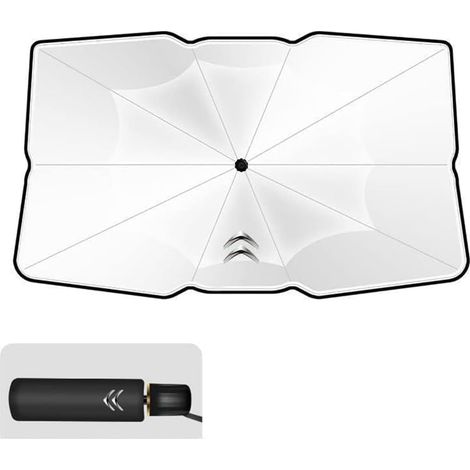 WOLWES Pare Soleil pour Voiture Couverture Pare-Soleil Pare-Brise (1/5)
