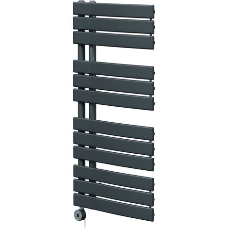 Balboa Anthracite 1080mm x 550mm Curved Digital Thermostatic Electric Heated Towel Rail (1/5)