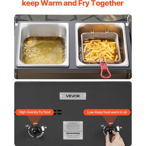 Friteuse au Gaz Propane à Double Cuve 9Lx2 Appareil de Cuisson au (1/5)