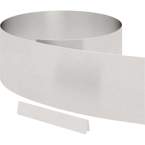 Bordure de Pelouse Argent 450 x 0,05 x 15 cm Acier inoxydable CFW945723 (1/5)