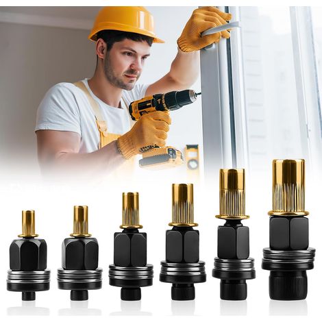 APEX 6Pcs Écrous à tête de Rivet à Main Kit Compatible avec Pince à Insert Fileté, Riveteuse Manuelle, Kit de Tête de Rivet à Main pour Riveters M3 M4 M5 M6 M8 M10 (1/5)