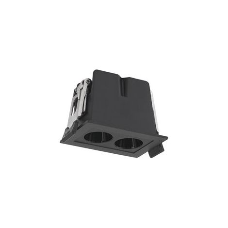 Mantra Foco rectangular LED de empotrar 2L negro BLAU, 68x45mm en corte de 60x40mm, 6W 360Lm 3000K (1/2)