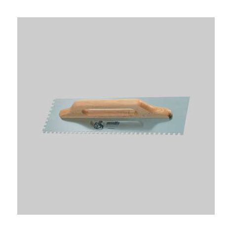 Frattone dentato due mani m legno ausonia 48x14 cm - dentatura 10x10 mm
