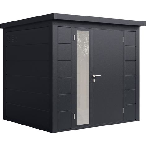 Finnhaus Wolff Metall-Gerätehaus "Ulrik 2320", anthrazit, 230 x 200 cm (1/5)
