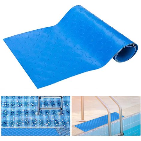 Tapis antidérapant piscine, coussin protecteur pour escaliers, marches et sol, revêtement sécurité, accessoire liner, anti-glisse bassin. (1/5)