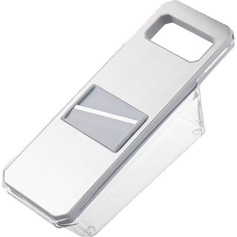 Multifunktionaler Gemüseschneider aus Edelstahl – 6 Klingen inklusive Handschutz und Aufbewahrungsbox – für den praktischen Einsatz in der Küche (1/5)