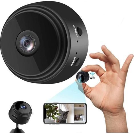 KLVGTIFS PU – Mini-1080p-WLAN-Überwachungskamera, Schwarz, mit Bewegungserkennung und Nachtsicht (1/5)