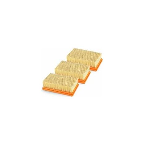 3er-Pack Flachplissee-Filter für Kärcher Nass-Trockensauger MV4, MV5, MV6, WD4, WD5, WD6, WD4P, WD5P, WD6P. Ersetzt HEPA- und ölbeständigen Filter 2863-005.0. (1/5)