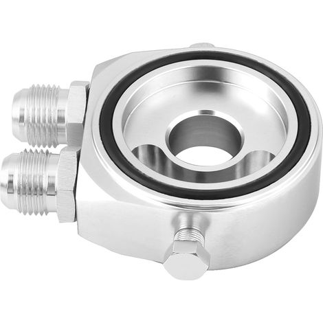 M20 x 1,5 Aluminium-Sandwichplatte für Ölkühler, 1/8 NPT-Adapter, silbernes Ölkühler-Kit (1/5)