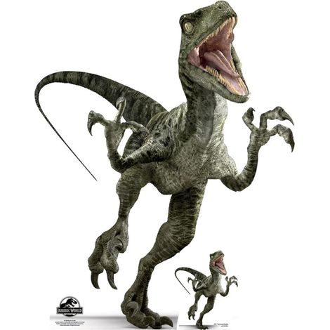 Figurine en carton JURASSIC WORLD Raptor Dinosaure Hauteur 129 cm (1/5)