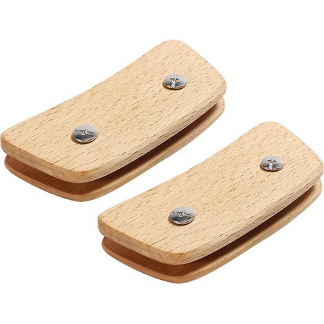 Poignée de poêle à barbecue en bois massif durable (1/5)