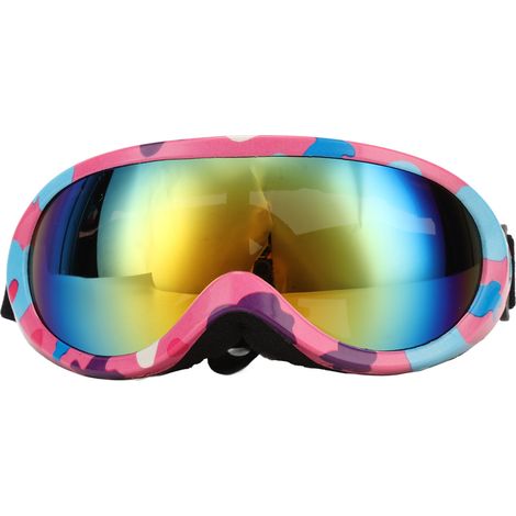 Lunettes de protection UV pour chien, anti-vent, monture rose ou bleue, verres rouges pour sécurité oculaire. (1/5)