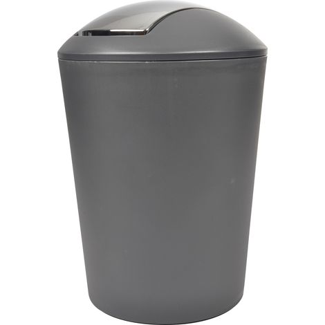 Poubelle a bascule 5.6 L 19 x 28 cm Flic Flac anthracite (1/3)