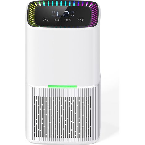 1,6-Liter-Luftentfeuchter, leiser elektrischer Luftentfeuchter mit Abtaufunktion/Abschaltautomatik, Farb-LED, Timer, Touchscreen, 645 ml/Tag, für Badezimmer, Schlafzimmer, Kleiderschrank