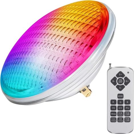 Ampoule LED RGB à changement de couleur pour piscine, éclairage de jardin subaquatique 12V, télécommande incluse. (1/4)