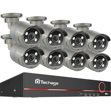 Heim-Sicherheitskamerasystem, H.265-Kompression, POE-Funktionalität, 8CH 8PCS 4MP KAMERA, Eingebaut 1TB HDD-c (1/2)