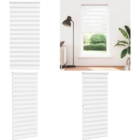 vidaXL Store zèbre blanc 110x200 cm largeur du tissu 105,9cm polyester (1/5)