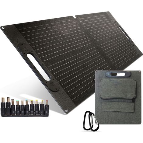 Pannello solare pieghevole da 60 W, caricatore USB-C da 5 V/3 A, ricarica rapida, laminato in ETFE. (1/5)