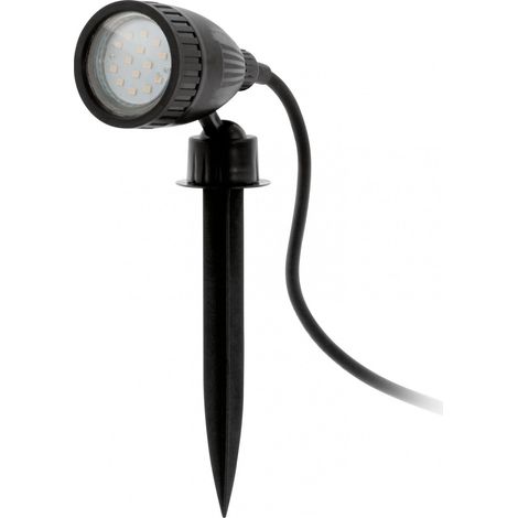 Luce Con Picchetto Esterno Moderno Nema 1 Policarbonato Nero E Trasp 1 Luce Gu10 (1/4)
