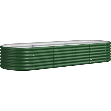 Maison Exclusive - Hochbeet Verzinkter Stahl 224x80x36 cm Grün