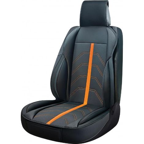 Couvre Siege Pvc Potenza Noir-Orange 1pc - Swiss Drive