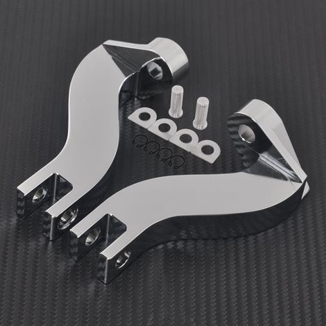 Supports de repose-pieds arrière usinés CNC pour modèles Harley-Davidson Glide (1/5)