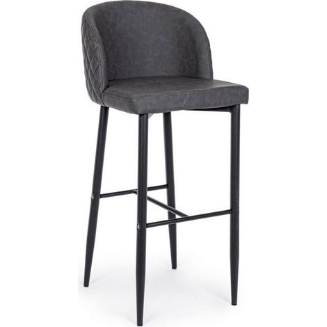 SGABELLO BAR CHRIS PU GRIGIO SCURO 47X52X77.5-110H CM