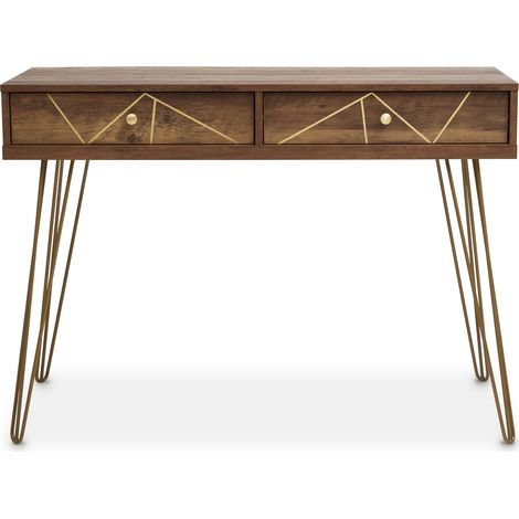 Interiors by Premier Compact And Versatile Console Table, Ample Storage Metallic Furniture, Timeless Design Hallway Table (1/5)