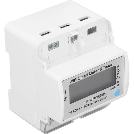 Intelligenter 4-Punkt-WLAN-Energiezähler, Echtzeitüberwachung, App-Steuerung, AC110–230V-Stromzähler, einstellbar, Verbrauchsmessung (1/5)